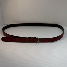 Brown Embossed Genuine Leather Belt - Made in Guatemala - Women  s Size Large