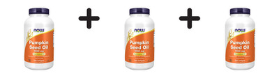 3 x Now Foods Pumpkin Seed Oil 1000 mg (200 softgels) (104,16 EUR/kg)