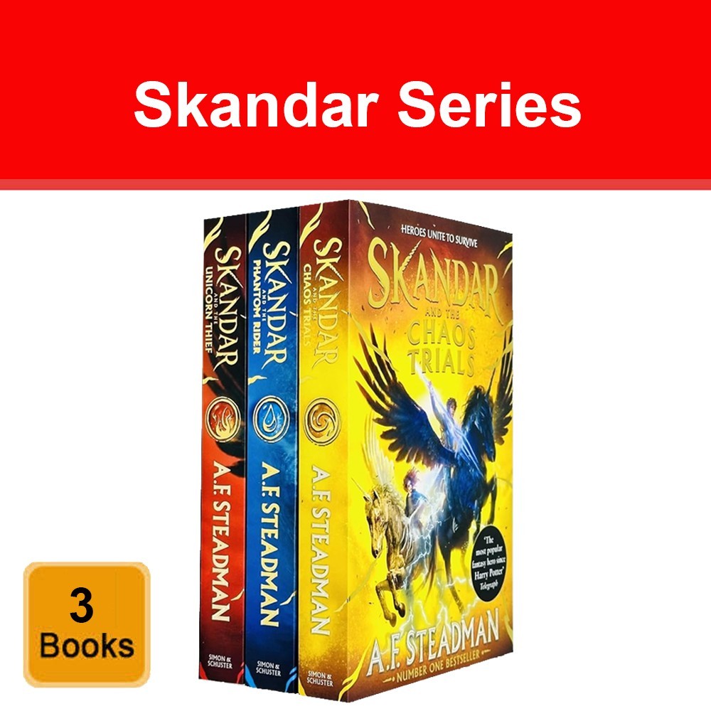 Skandar Series 3 Books Collection Set by A.F Steadman Skandar & the Chaos Trials