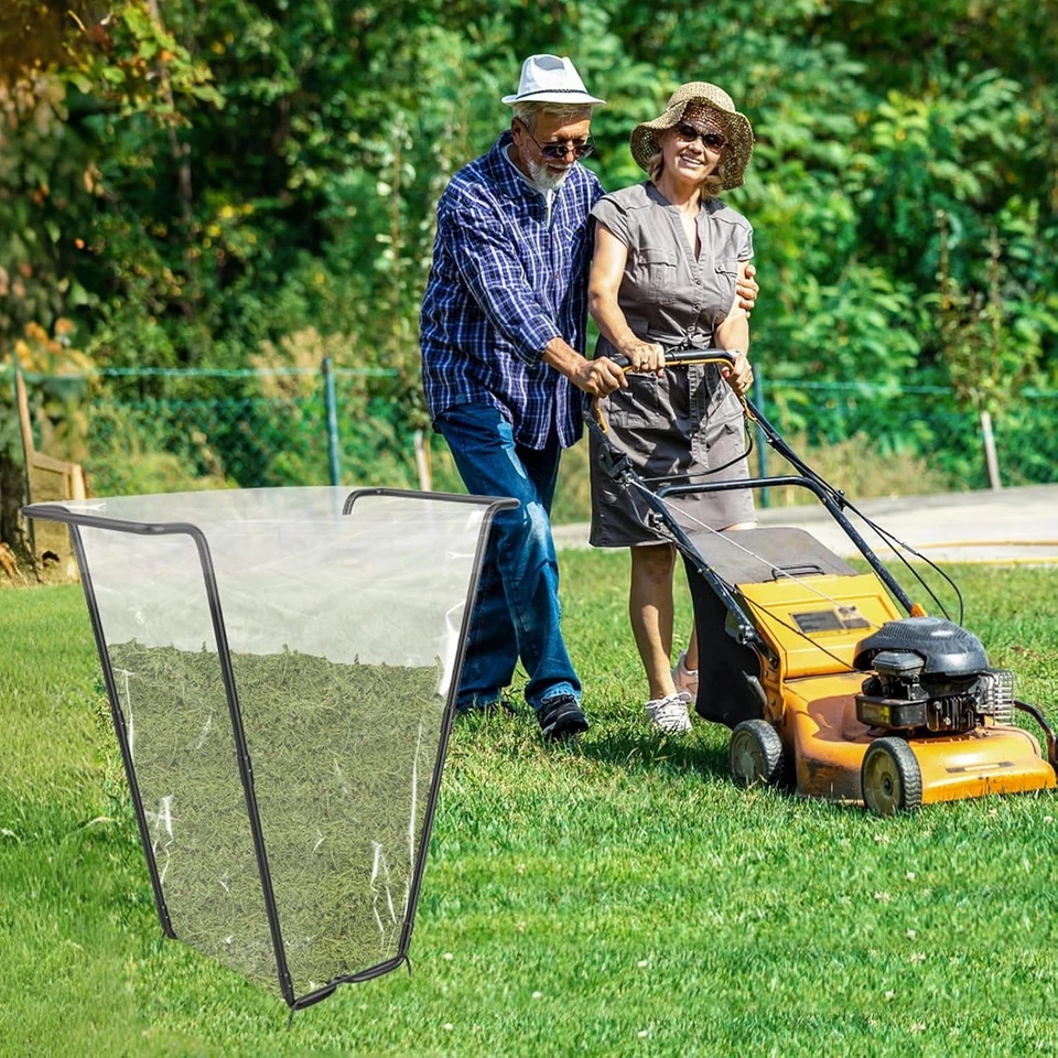 Soporte para bolsa de basura al aire libre soporte de residuos de jardín de metal para hojas césped camping Foto 4 de 4