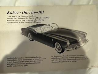 1954 Kaiser Darrin Manhattan & Special Vehicle Sales Brochure Original