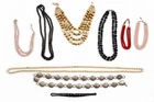 Vintage Necklace Lot Beaded Faux Pearl Statement Jewelry Mixed Costume Fashion