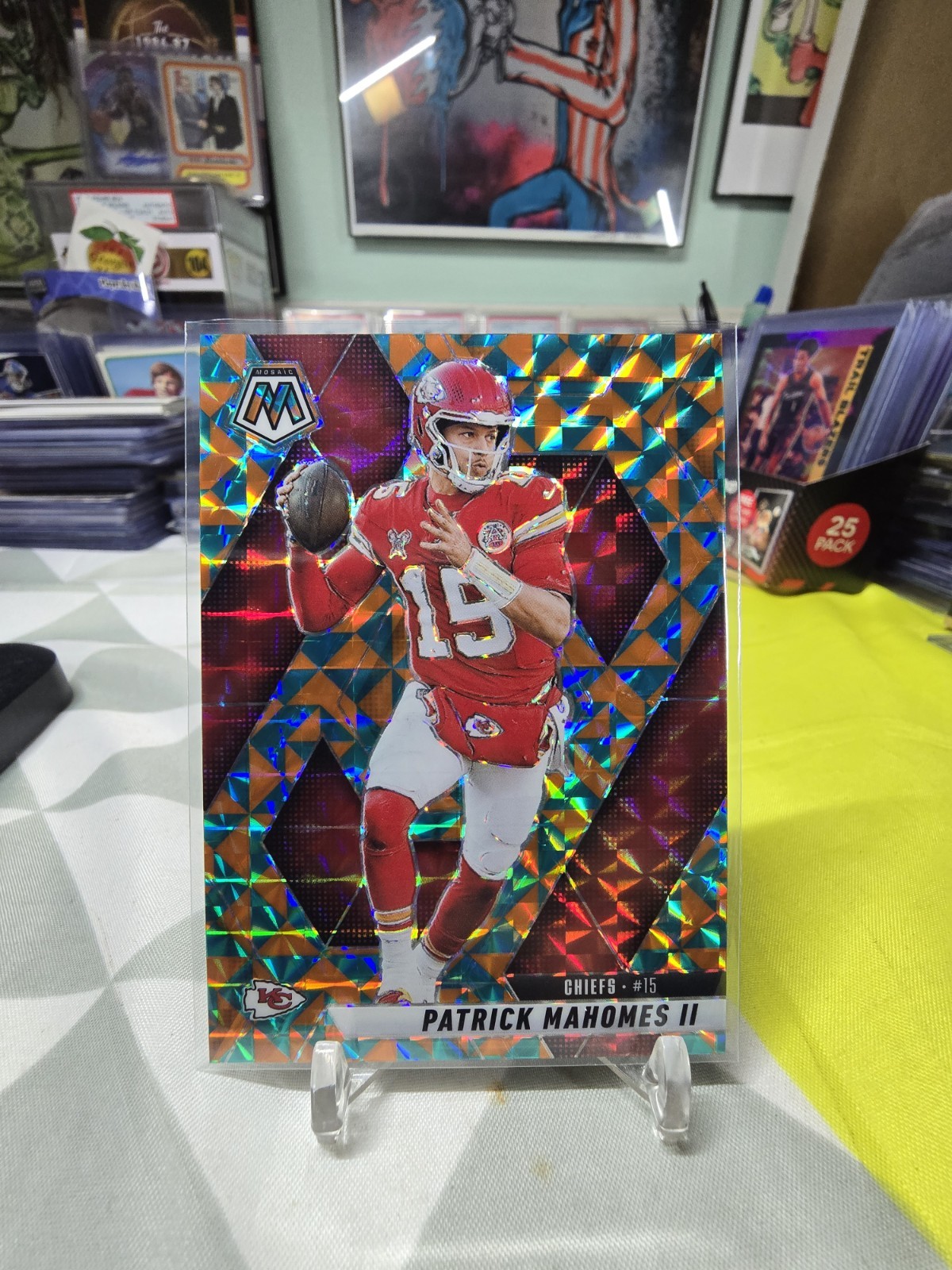 2025 Mosaic Patrick Mahomes II /15 Tessellation Prizm #200 Kansas City Chiefs