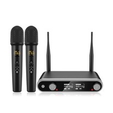 Wireless Microphone System Karaoke Machine - Rechargeable Handh... USA FAST SHIP