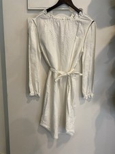 ZIMMERMANN Broderie Anglaise Trimmed Linen White Ivory Mini 1 / AU 10 / US 6 