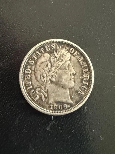 1909 P Barber Liberty Head Dime XF