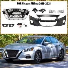 For 2019-2021 Nissan Altima Front Bumper Cover w/ Grille Fog Turn Signal Lights
