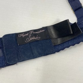 Agent Provocateur Esther Soiree Navy Beaded Bra 34C