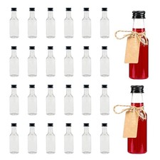 MytaYt 24 Pezzi Mini Bottiglie 50ml Bottigliette per Liquori con 3 Mini I