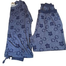 Wizarding World Womens 2-Piece Cozy Pajama Set Harry Potter Navy, Large