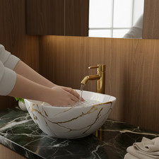 MLF 16"x13"x6" Oval Countertop Bathroom Vessel Sink for Modern Home BabySeries