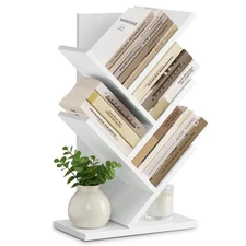 5-Tier Tree Bookshelf, Space-Saving Corner Shelf for Bedroom, Living Room,Office