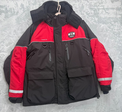 Striker Ice Jacket Men's Medium Black Red Climate Liner and Outershell Hardwater