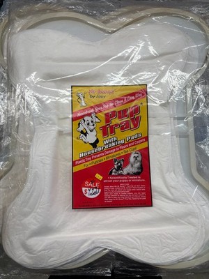Mr Bones Pup Tray w/ Housebreaking Pads White Plastic 22.5''x28'' DAMAGED Plastic