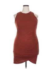 Nine West Women Brown Casual Dress XXL