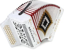 Rossetti 3112 31-key Diatonic Button Accordion - FBE, White