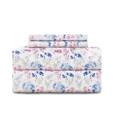 King Size Floral Sheet, 4 Piece Flower Bed Sheets, 16" Deep Pocket Sheets, So...