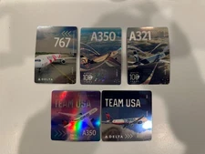 Delta Rare Trading Cards. 767-400 Centennial A321 A350 Olympic A350’s.