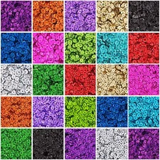LOOSE CUP SEQUINS - HOLOGRAPHIC - 720/PACK - 4MM & 6MM 24 COLORS - THREADART