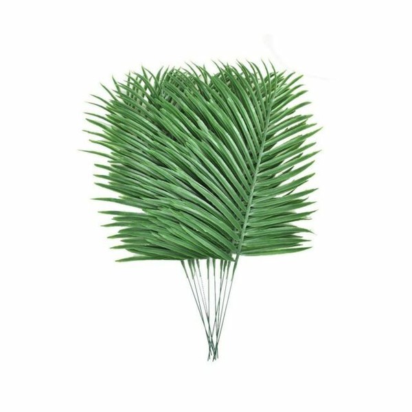 10pcs Faux Tropical Palm Leaves Artificial Plants Imitation Ferns for