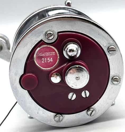 Vintage Noris Shakespeare Multiplier Sea Reel 2154 Trolling Fishing Red Japan - Picture 3 of 17