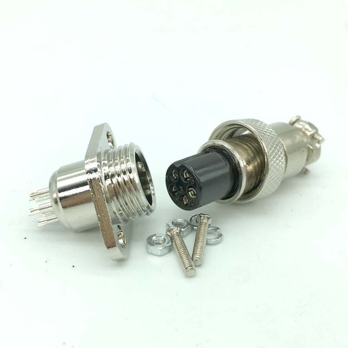 2 set GX12 5 Pin Aviation Plug Male Female Panel Cable Connector With dust cover - Picture 5 of 8