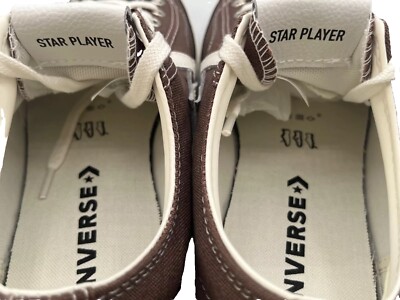 Converse Star Player 76 OX Premium Herren Größe 7, 8,5 UK Canvas Halbschuhe A05187C
