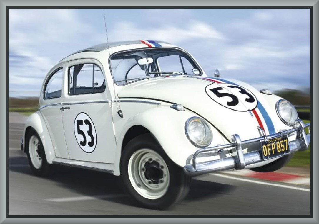 1963 Volkswagen HERBIE THE LOVE BUG, Toolbox - Refrigerator Magnet