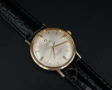 Omega Seamaster De Ville Watch Silver Dial 34mm 14k GF Automatic Vintage W1160