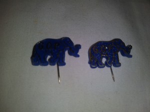 Lot of 2 Vintage GOP Elephant Political Stick Pins