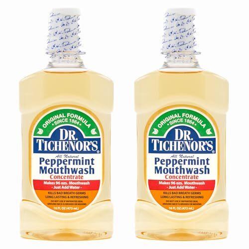 Dr. Tichenor's Peppermint Mouthwash Concentrate Oral Rinse for Bad