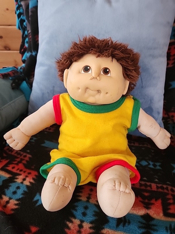 Darling Boy Doll With Shaggy Brown Hair & Eyes 1980s  Vintage!! 