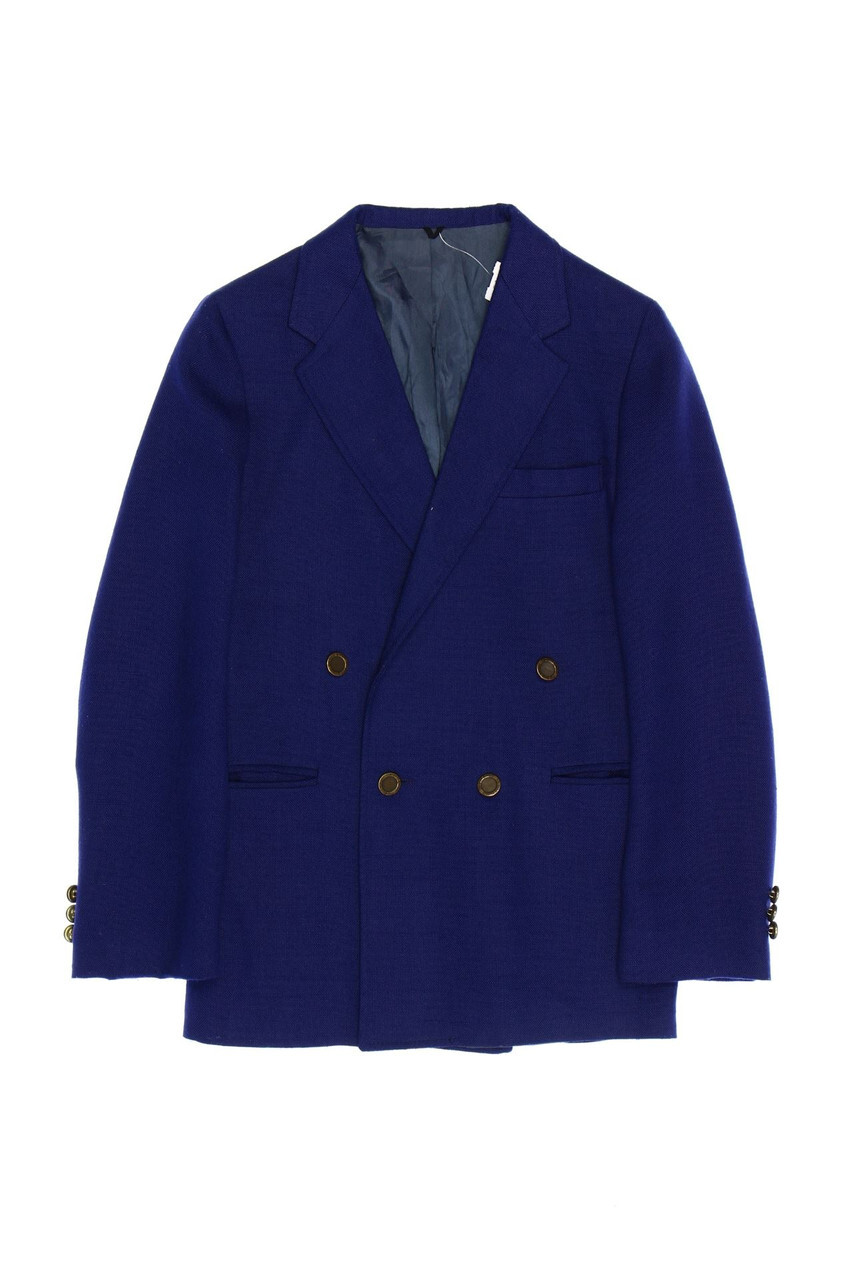 Blazer ragazzi Yves Saint Laurent bottoni logo 152 blu navy