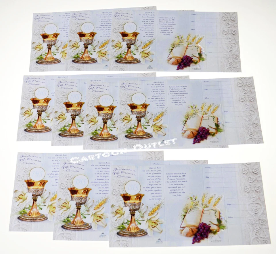 Invitaciones de Primera Comunion Spanish First Communion Invitations Favors - Image 4 of 4