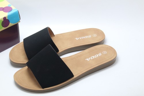 Soda Women's Black Slip-On Fashion Casual sandals Size 10 US - Style No Efron - Picture 5 of 8
