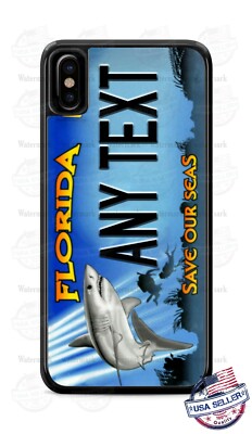 Florida State License Plate Shark 2006 Phone Case For iPhone 12 Samsung Google