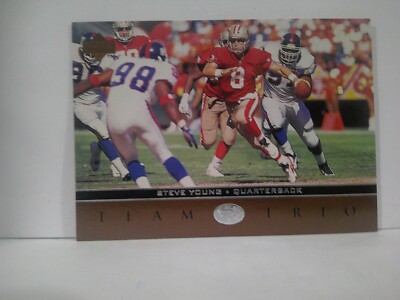 1996 Upper Deck Team Trio San Francisco 49ers Football Card #TT44 Steve Young