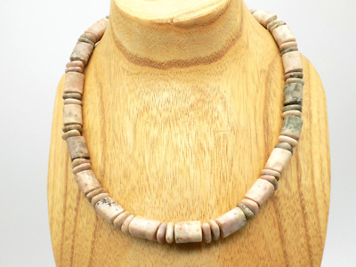 Jay King Mine Finds Tan Green Jasper Stone Chunky Necklace Neutral