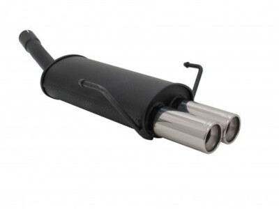 NOVUS SPORTAUSPUFF +ABE 2x76mm gerade gebördelt Stahl für Opel Astra H -A-H/GTC