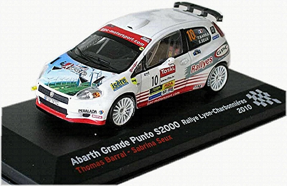 Abarth Grande Punto S2000 Fiat #10 Rallye Lyon-Charb. 2010 Barral Seux 1:43 Ixo - Immagine 2 di 3