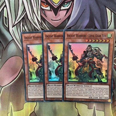 IGAS-DE012 x3 Ancient Warriors - Loyal Guan Yun Super Excellent Cond Yugioh