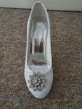 Elegantpark Weiß Damen Frauen Hochzeit Brautschuhe Brautjungfer