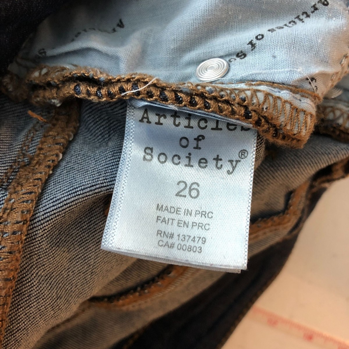 とと Articles of Society Womens Jeans Skinny Stretch Dark Wash 26 | eBay