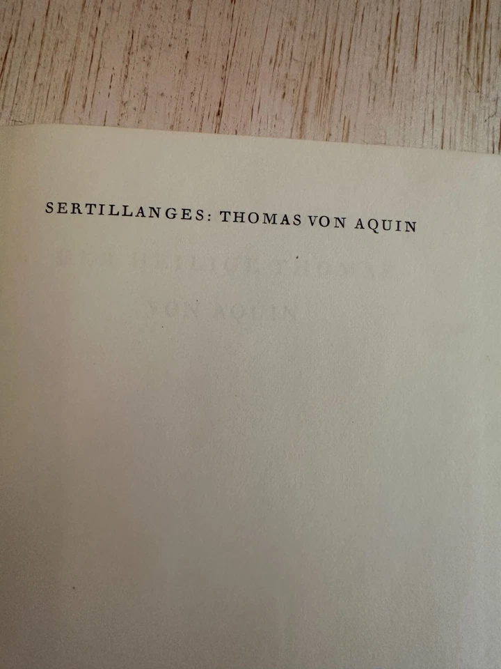 Sertillanges, "Der heilige Thomas von Aquin ", Hegner., 1928 - Bild 3 von 4