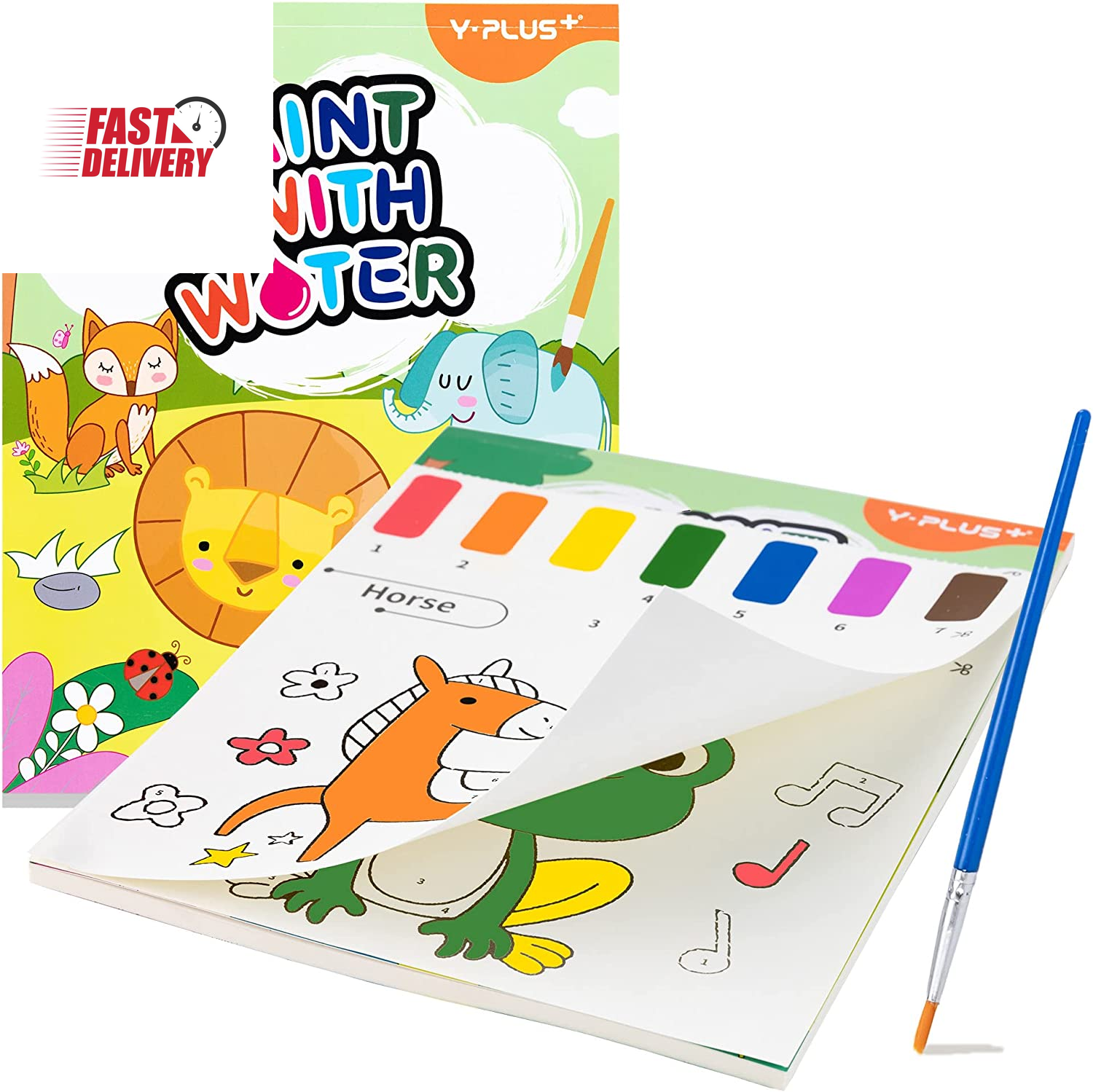 Paint with Water Books for Toddlers, Watercolor Painting Paper for Kids Ages 1-3