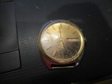 ältere SLAVA Uhr 26 Jewels, Day Date Glas defekt, Ziff-Blatt ca. 3,5 cm Durchm.