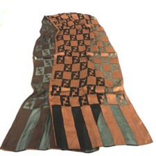 Vintage Fendi Never Used FF Zucca Silk Sheer Long Scarf.