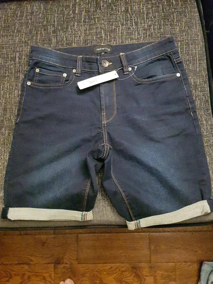 Red herring Mens boys Denim Shorts Size 30 Waist New