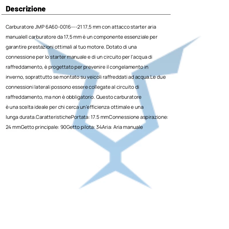 CARBURATORE JMP 17,5 MM PER APRILIA 50 GULLIVER AIR 1995-1999 - Immagine 4 di 4
