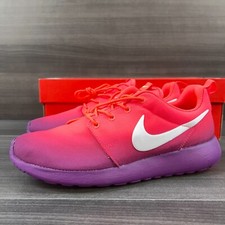 Nike Roshe Run One Print Laser Crimson White Grape 599432-601 Women's Size 6.5